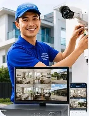 Teknisi pasang CCTV profesional