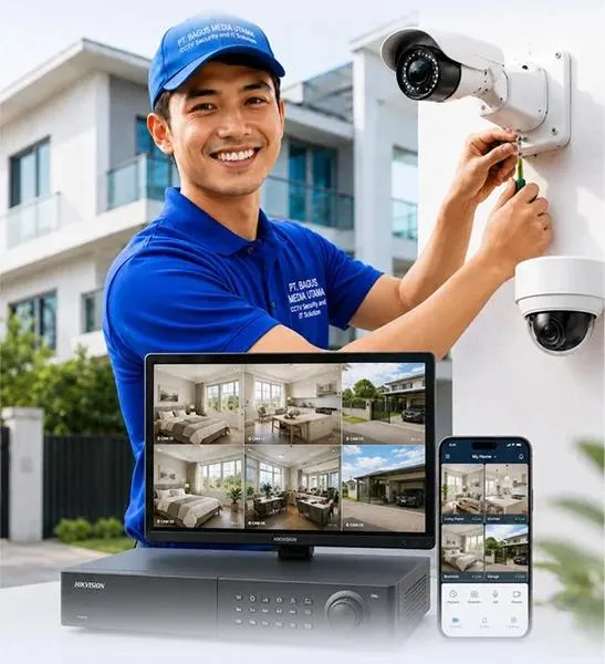 Teknisi pasang CCTV profesional