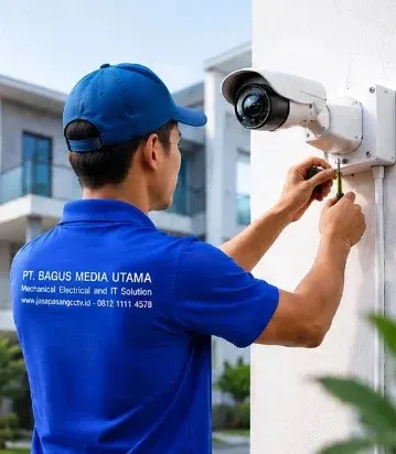 Teknisi pasang CCTV profesional